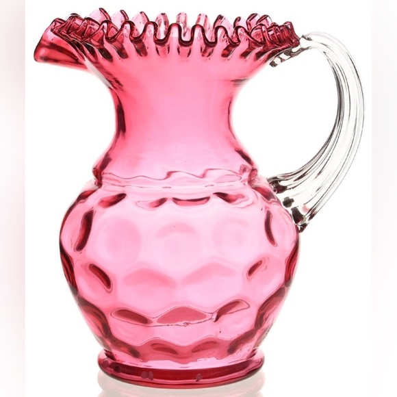 A. A. Importing Company Cranberry Glass Thumbprint Pitcher - Picture 5 of 13
